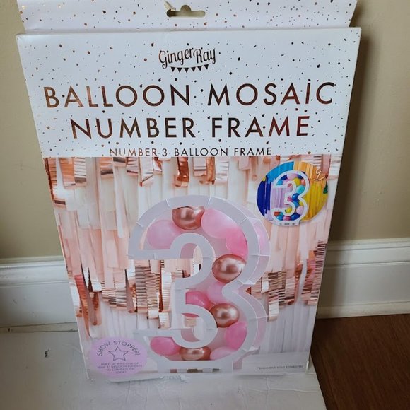 OBO Balloon Mosaic Number Stand 3 - Picture 1 of 2